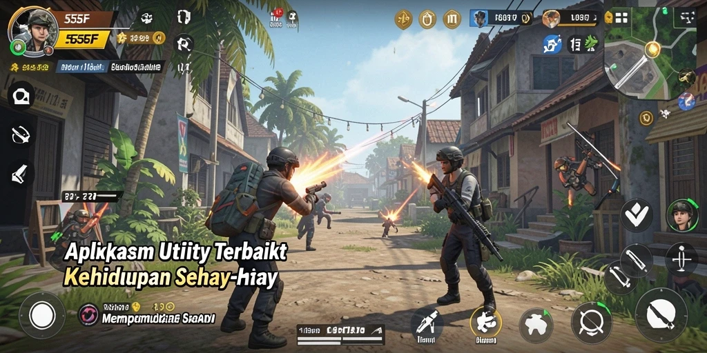 Tampilan utama aplikasi 555F dengan berbagai fitur Utility.