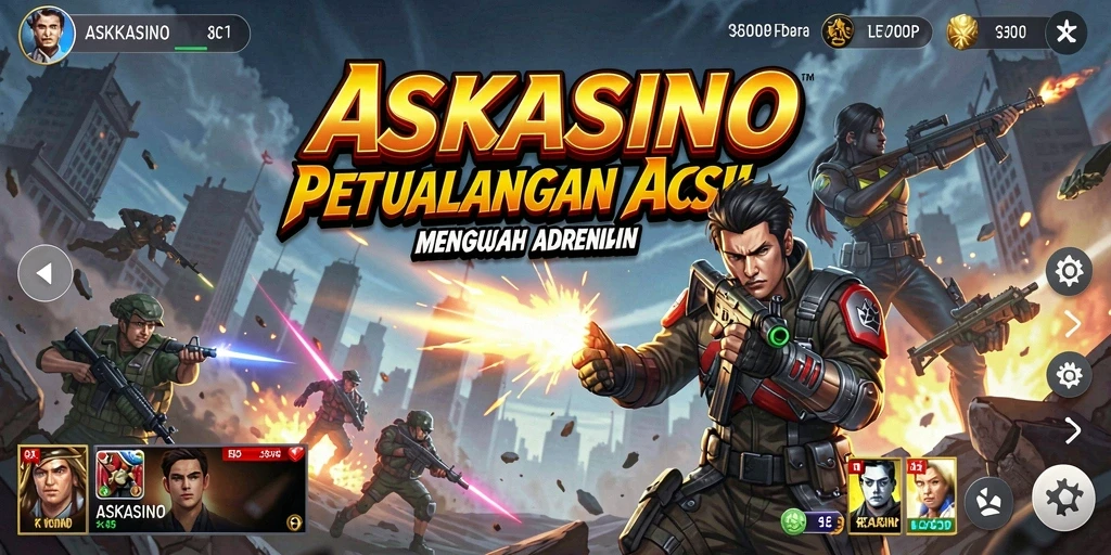 Screenshot gameplay ASKASINO, aksi seru dan menegangkan.