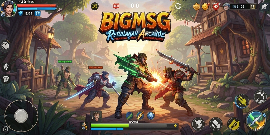 Tampilan gameplay seru dari BIGMSG yang penuh warna dan tantangan.