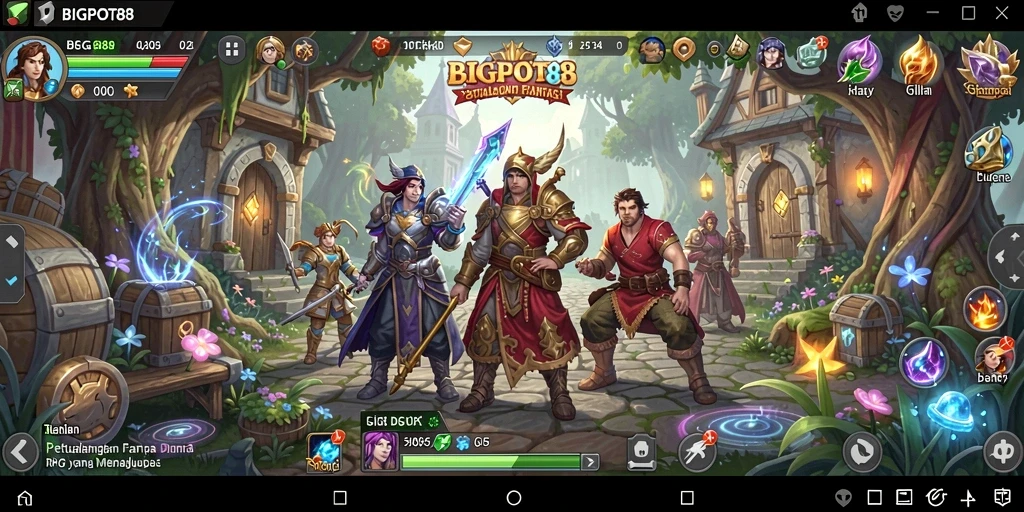 Tampilan awal gameplay RPG BIGPOT88 yang menakjubkan dan penuh aksi.