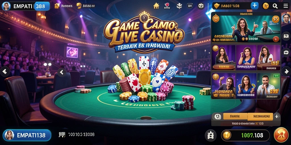 Tampilan gameplay Live Casino yang menegangkan dan interaktif di EMPATI138.