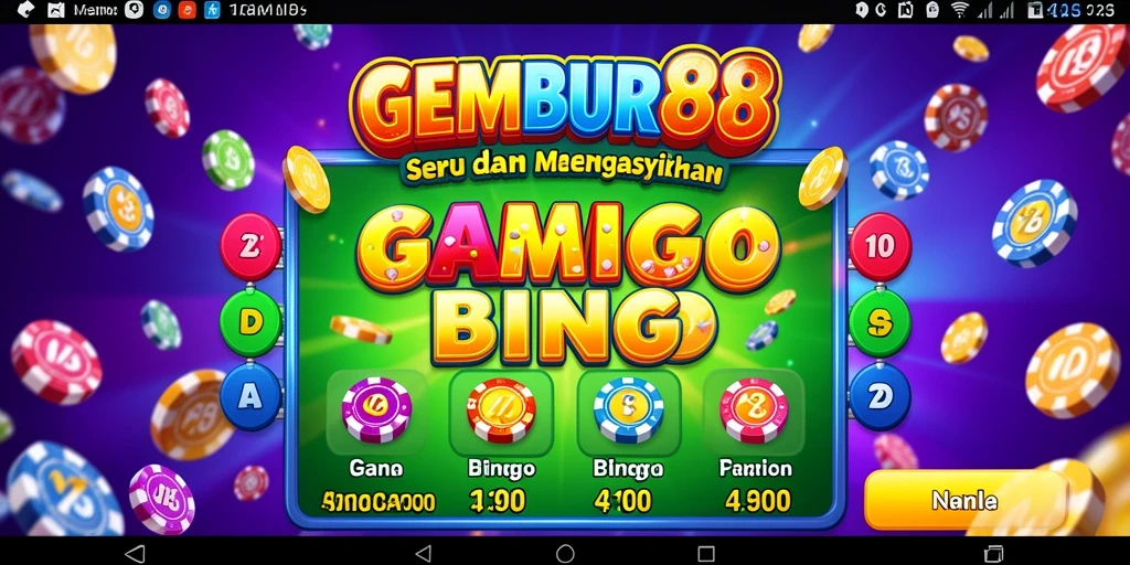 Tampilan gameplay GEMBUR88 yang menarik dengan suasana Bingo yang seru.