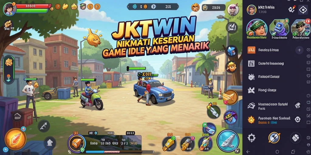 Screenshot gameplay menunjukkan aksi seru dalam JKTWIN.
