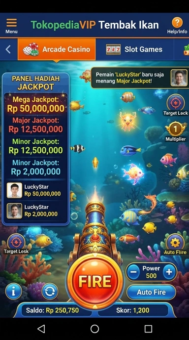 Tampilan utama aplikasi tokopediavip yang menarik.